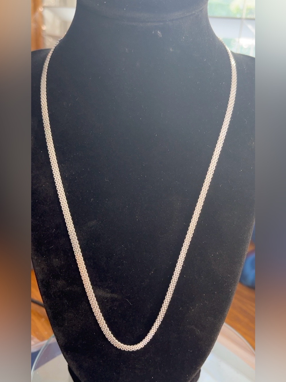 925 Sterling Silver Multi-Strand Chain Necklace 18” + 2” Extender 4mm